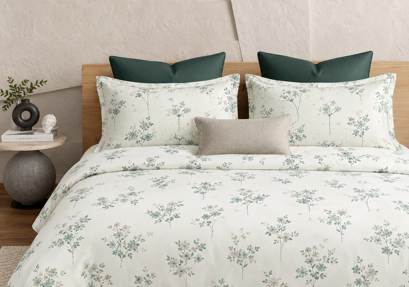 Custom botanical bedsheet design